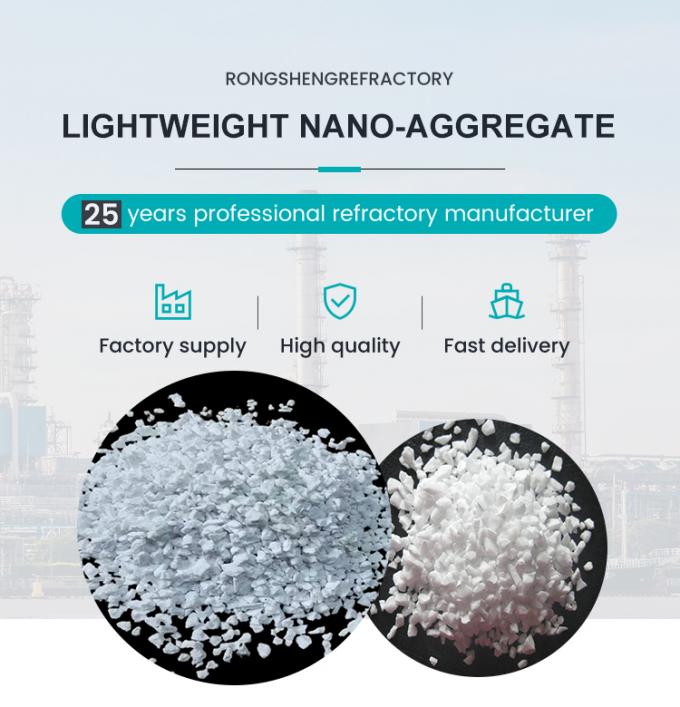 Nhiệt độ cao, sức mạnh cao, trọng lượng nhẹ Nano-Aggregate Refractory cho lớp lót lò 0
