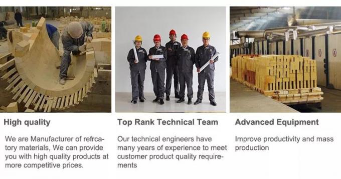 Công nghiệp lò treo lửa gạch Khả năng chống cú sốc nhiệt tuyệt vời Retractory cao nhôm gạch neo cho lò sưởi nóng 2