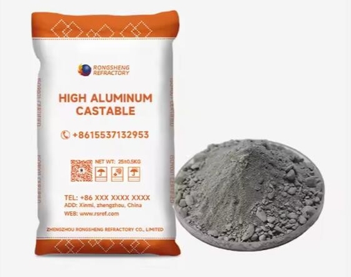 Nồi lò Phosphate liên kết không hình dạng vật liệu lửa cao nhôm lửa đúc cho nồi hơi