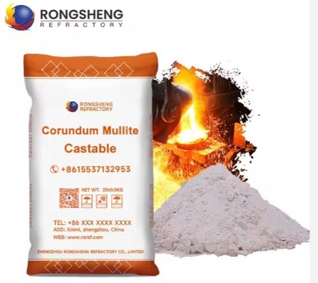 Không hình dạng Mullite Refractory Castables nhiệt độ cao cách nhiệt Corundum cường độ cao