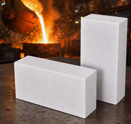 Gạch Corundum Mullite hợp nhất Alumina tinh khiết cao Lò nung nhiệt độ cao Gạch chịu lửa Corundum Mullite