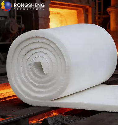 Nhiệt độ cao 1430 ° C 1800 ° C Chăn len sợi gốm 25mm 50mm Độ dày Polycrystalline Mullite Blankets cách nhiệt