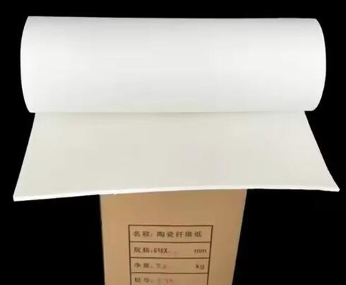 0.3-15mm Độ dày giấy sợi silicate nhôm 1260 giấy sợi gốm cách nhiệt