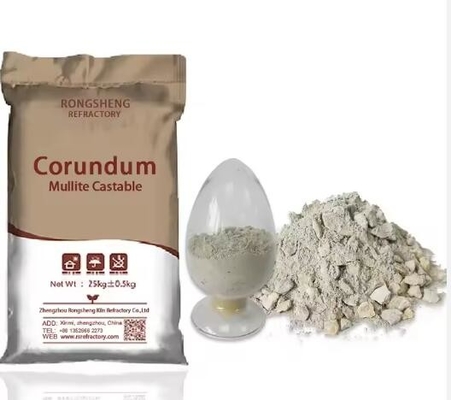 Chất lửa nguyên khối chống kiềm Corundum Chất lửa có thể đúc cho lớp lót lò công nghiệp