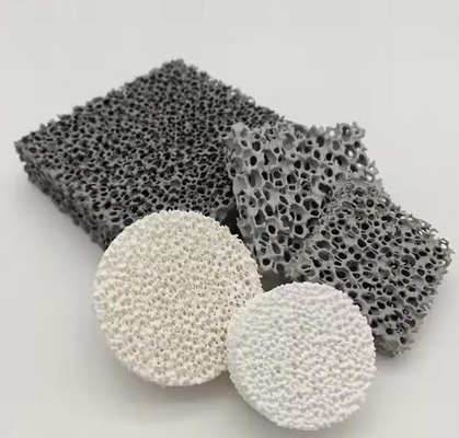 Bộ lọc bọt Ceramic kích thước tùy chỉnh 10-60ppi Alumina Foam Ceramic Filter Plate cho lọc đúc nhôm nóng chảy
