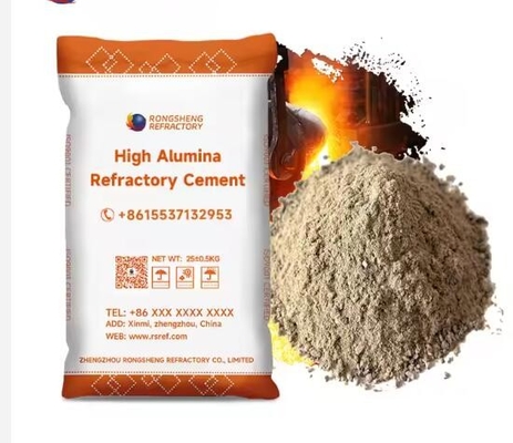 Cây xi măng lửa không hình dạng nhiệt độ cao A600 Ca60 Ca80 Alumina cao Cây xi măng lửa cao cho xây dựng lò