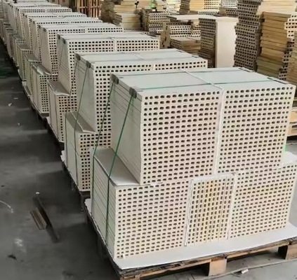 Đồ nội thất lò thủy tinh Mullite Cordierite Plate Grooved Perforated Cordierite Mullite Slab Setter gốm lửa