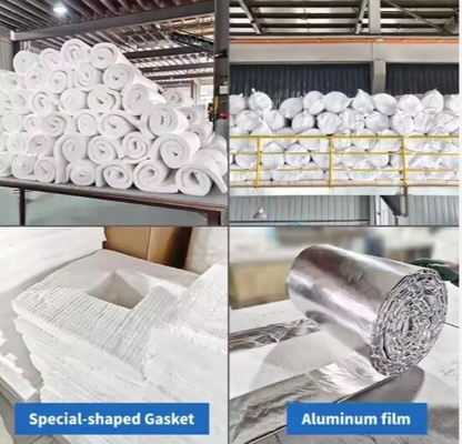 Vật liệu cách nhiệt lò nung 1260 Chăn sợi gốm 128kg/M3 160kg/M3 Chăn sợi silicat nhôm