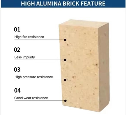 Đồ gạch lửa nhiệt độ cao Al2O3 chất lượng cao 45-80% Đồ gạch lửa nhôm cho lò