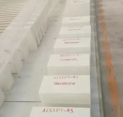 Giá nhà máy Nứt Zirconia Corundum Đồ gạch Azs Đồ gạch lửa cho lò kính
