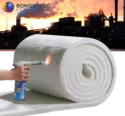 Chăn bằng sợi gốm len cách nhiệt cao khối lượng lớn 1260c 50mm 25mm dày Alumina silicate bọc kim