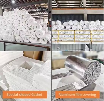 Chăn bằng sợi gốm len cách nhiệt cao khối lượng lớn 1260c 50mm 25mm dày Alumina silicate bọc kim