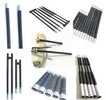 Nhiệt độ cao 1400c 1500c Silicon Carbide Rod Heating Elements Sic Electric Heater Tubes For Oven