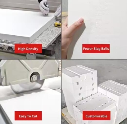 Lớp lót lò thủy tinh lửa 20mm Khối cách nhiệt sợi gốm Khối cách nhiệt nhiệt độ cao 1600 độ chống nhiệt
