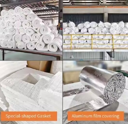 Bảo hiểm nhiệt độ cao Vải sợi gốm Aluminium silicate sản phẩm sợi gốm tùy chỉnh