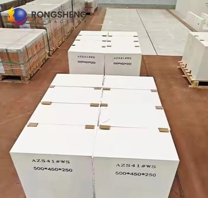 Các vật liệu phản xạ lò nóng chảy thủy tinh được hợp nhất Azs Block Zirconia Corundum Brick Azs-33# Azs-36# Azs-41# Fusion Cast Brick