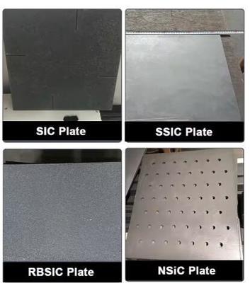 Tấm cacbua silic tái kết tinh RSIC SiSiC Tấm gốm chịu lửa Nhiệt độ cao SiC Đồ dùng vệ sinh Lò nung