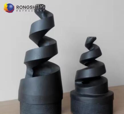 SIC lửa lửa Ceramic Desulfurization Nozzle Silicon Carbide Ceramic Spiral Tubes Si3N4 Silicon Nitride phun khí Nozzle