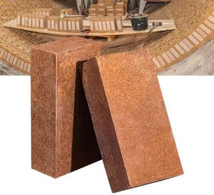 Đồ gạch magiê chịu nhiệt độ cao Khả năng chống sủi tuyệt vời Đồ gạch magnesia ngâm cho lớp lót lò thép