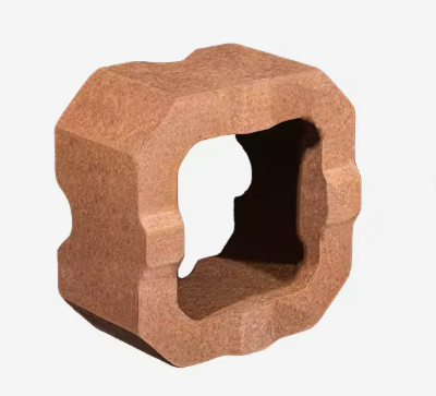 Gạch Magiê nhiệt độ cao Rongsheng 92 95 Gạch Magnesit MGO Lưu trữ nhiệt Gạch Magnesia chịu lửa 230x114x65mm
