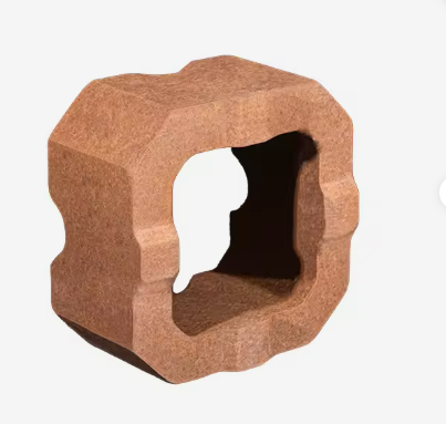 Gạch Magiê nhiệt độ cao Rongsheng 92 95 Gạch Magnesit MGO Lưu trữ nhiệt Gạch Magnesia chịu lửa 230x114x65mm