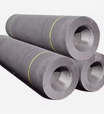 Điện cực graphite công suất cao với núm vú 700uhp Điện cực graphite tổng hợp để nóng thép Eaf lò cung điện