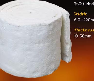 Nhiệt độ cao 1430 ° C 1800 ° C Chăn len sợi gốm 25mm 50mm Độ dày Polycrystalline Mullite Blankets cách nhiệt