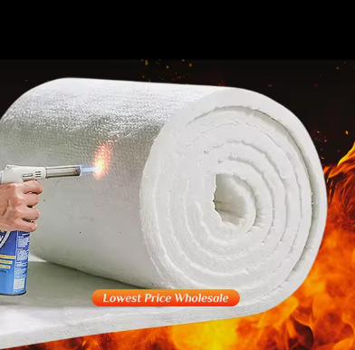 Nhiệt độ cao 1430 ° C 1800 ° C Chăn len sợi gốm 25mm 50mm Độ dày Polycrystalline Mullite Blankets cách nhiệt