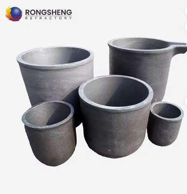 Nhà máy cung cấp lớn Sic Crucible 50kg 350kg Silicon Carbide Pot Sagger Silicon Carbide Crucible cho nóng chảy sắt đúc